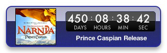 Prince Caspian Countdown Clock Widget