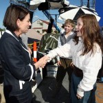 Will Poulter, Georgie Henley, and Premier Anna Bligh