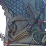 Detail of the base of the tail at the stern Detail of the base of the tail at the stern