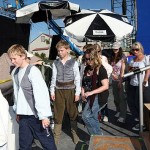 Will Poulter on the set
